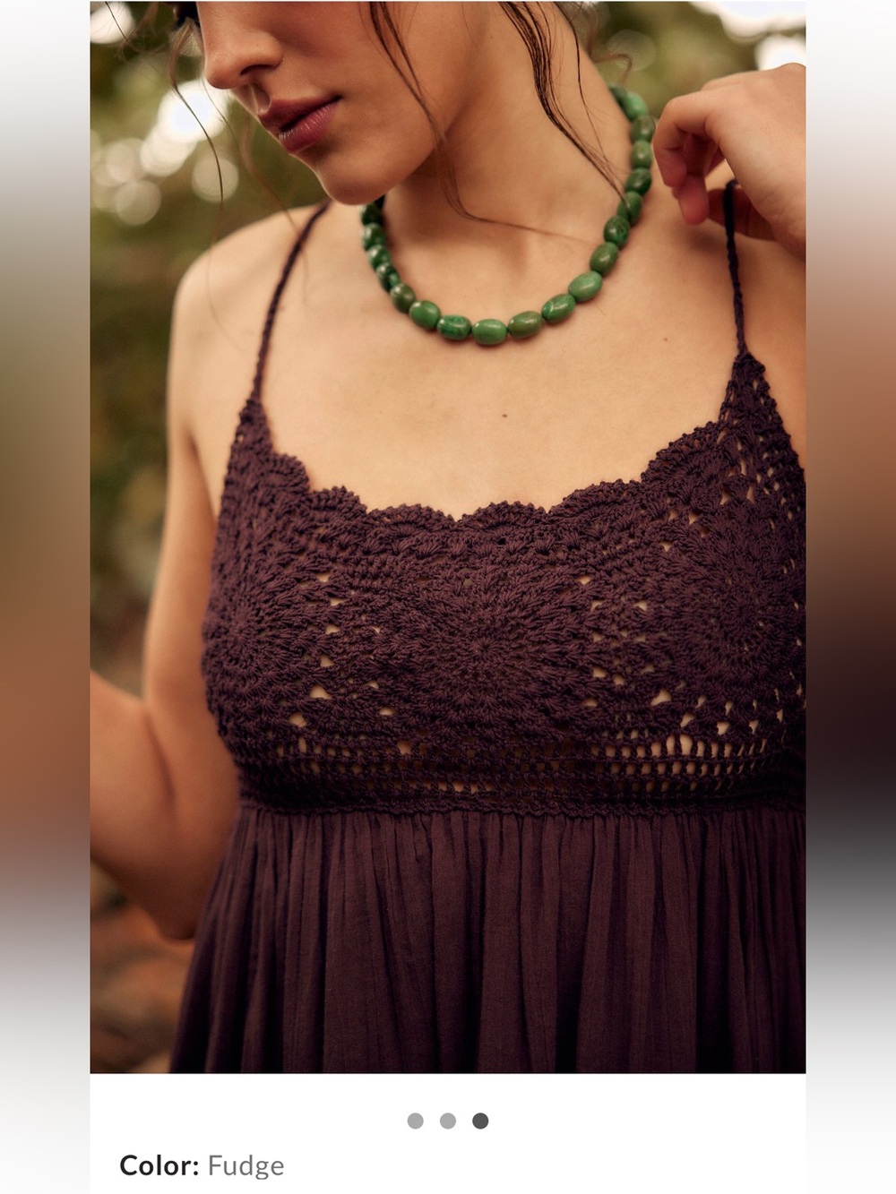 Free People Sandoll Cotton Mini Dress in Fudge